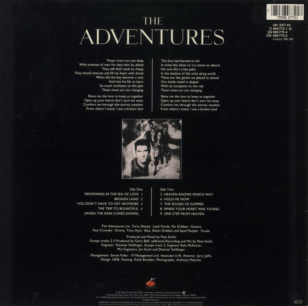 The Adventures The Sea Of Love UK vinyl LP album (LP record) 075596077217