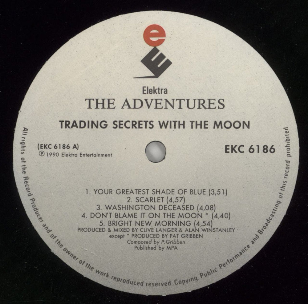 The Adventures Trading Secrets With The Moon South African vinyl LP album (LP record) AVNLPTR869337