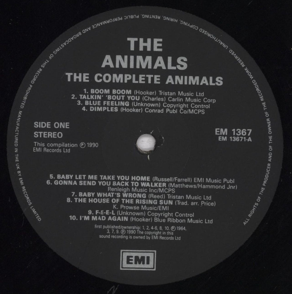 The Animals The Complete Animals UK Promo 2-LP vinyl record set (Double LP Album) ANM2LTH838955