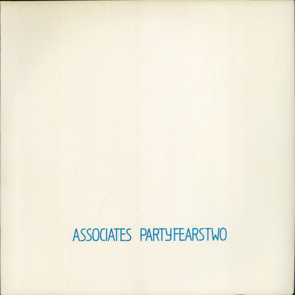 The Associates Party Fears Two UK 12" vinyl single (12 inch record / Maxi-single) ASC1T