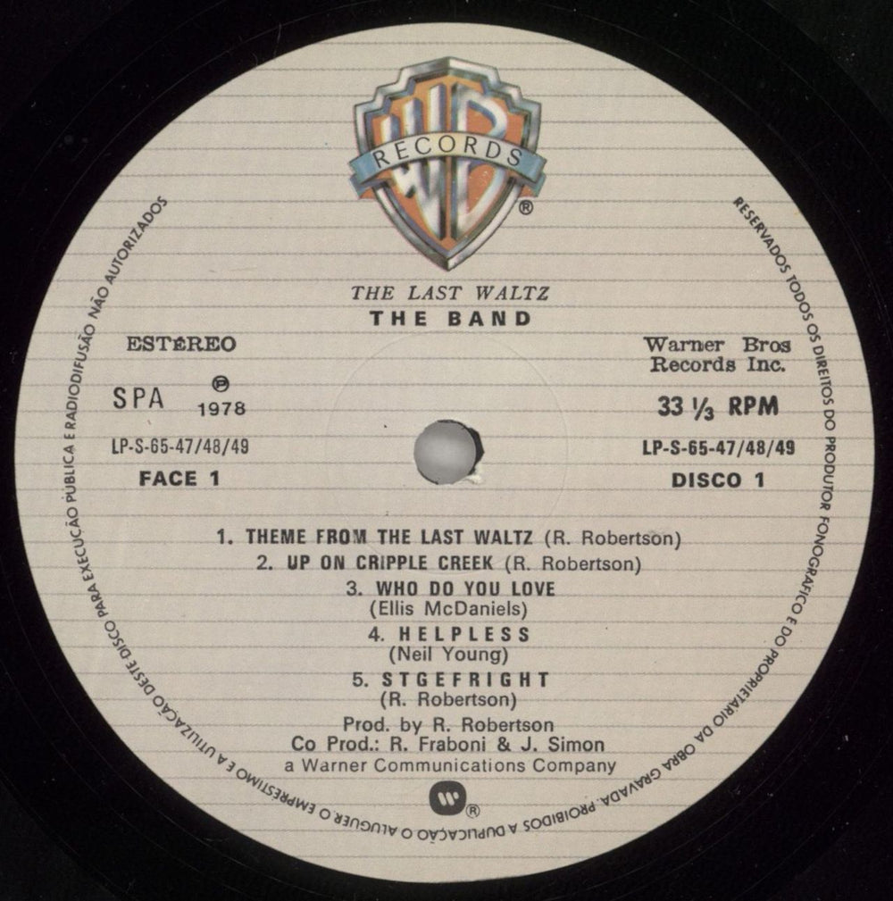 The Band The Last Waltz Portuguese 3-LP vinyl record set (Triple LP Album) T-B3LTH878314