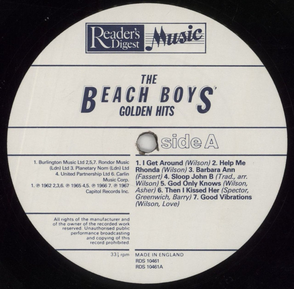 The Beach Boys The Beach Boys' Golden Hits UK vinyl LP album (LP record) BBOLPTH231504