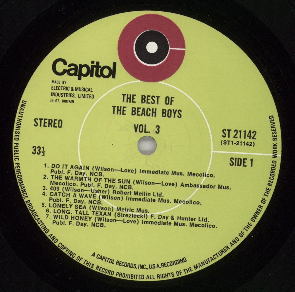 The Beach Boys The Best Of The Beach Boys Vol. 3 - 3rd UK vinyl LP album (LP record) BBOLPTH864784