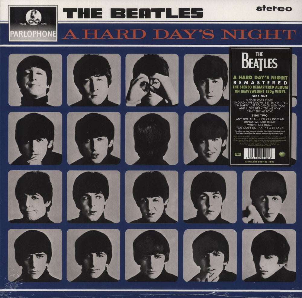 The Beatles A Hard Day's Night - Remastered 180 Gram - Sealed UK vinyl LP album (LP record) 094638241317