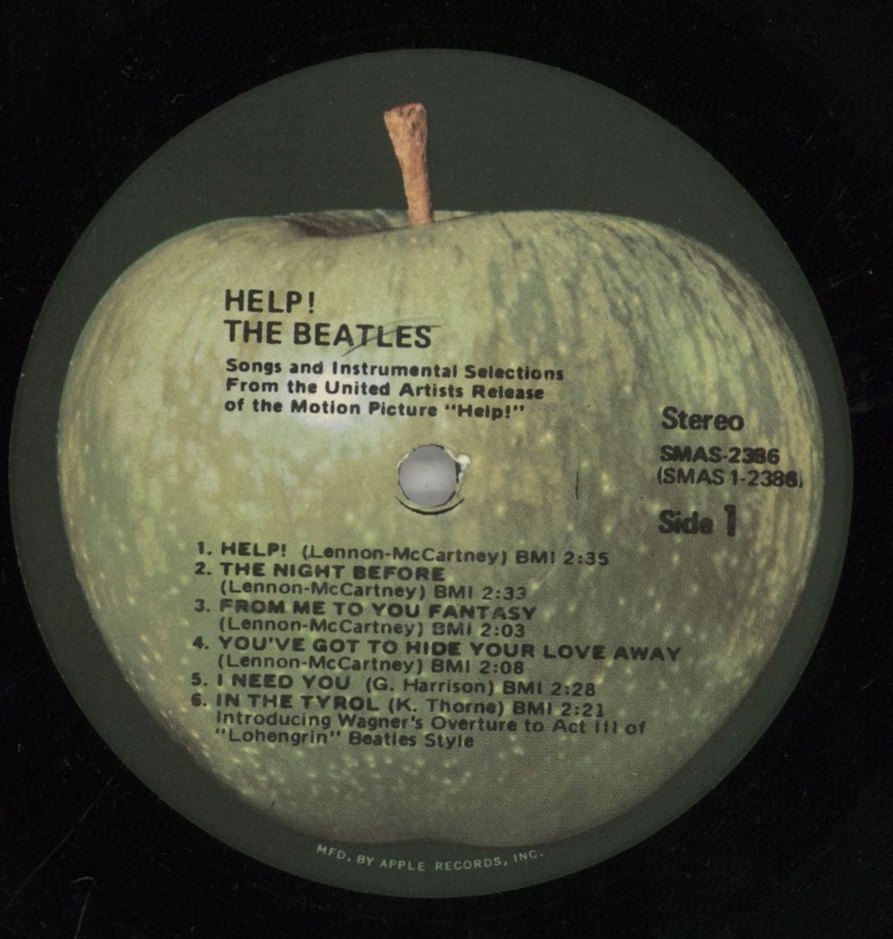 The Beatles Help! - Apple - VG US vinyl LP album (LP record) BTLLPHE862565