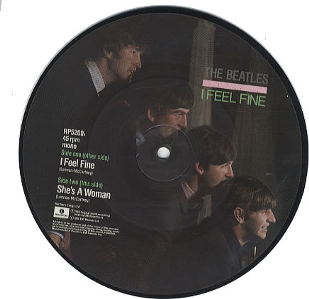 The Beatles I Feel Fine UK 7" vinyl picture disc (7 inch picture disc single) BTL7PIF63226