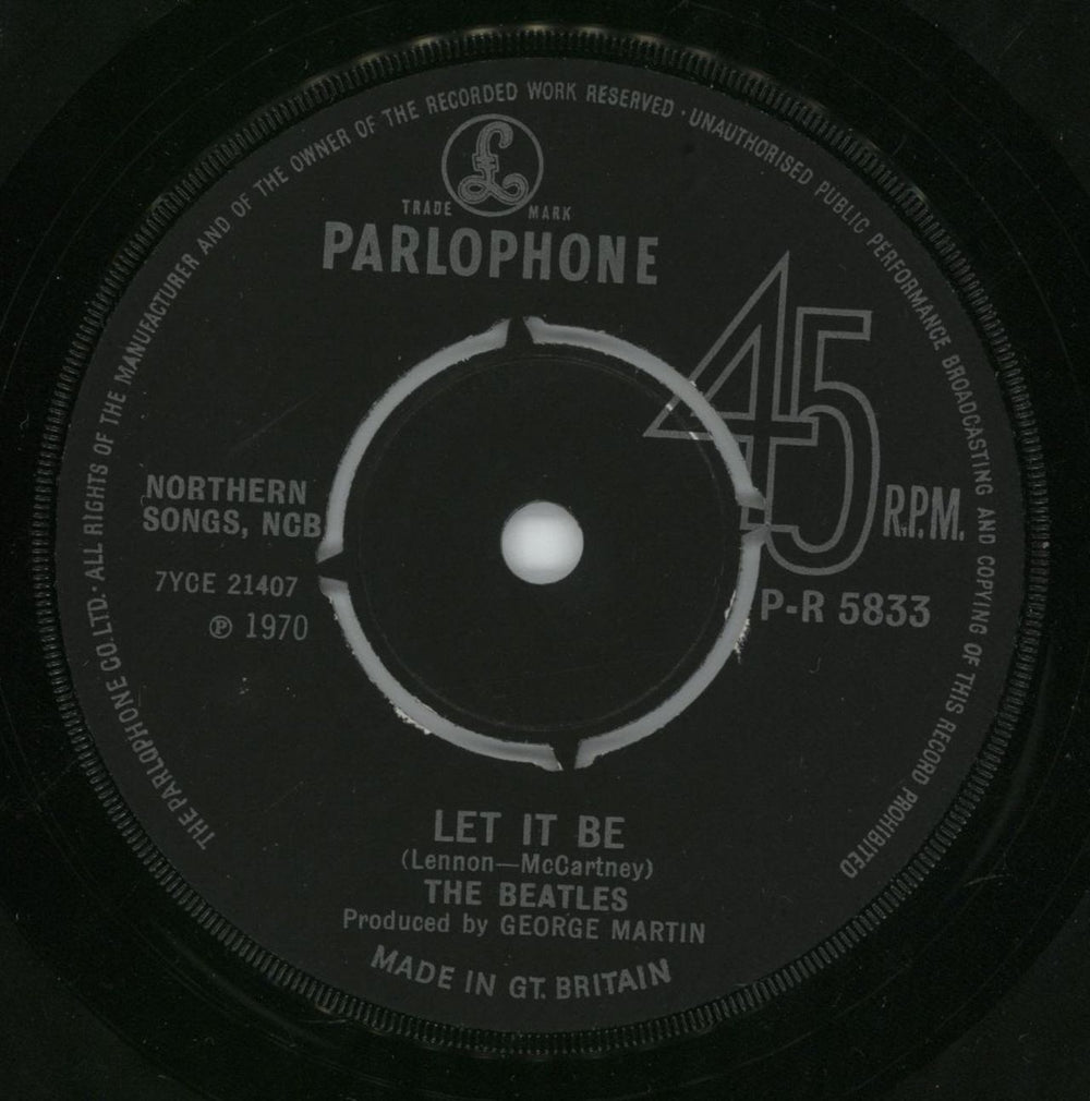 The Beatles Let It Be - Export Single UK 7" vinyl single (7 inch record / 45) BTL07LE318454