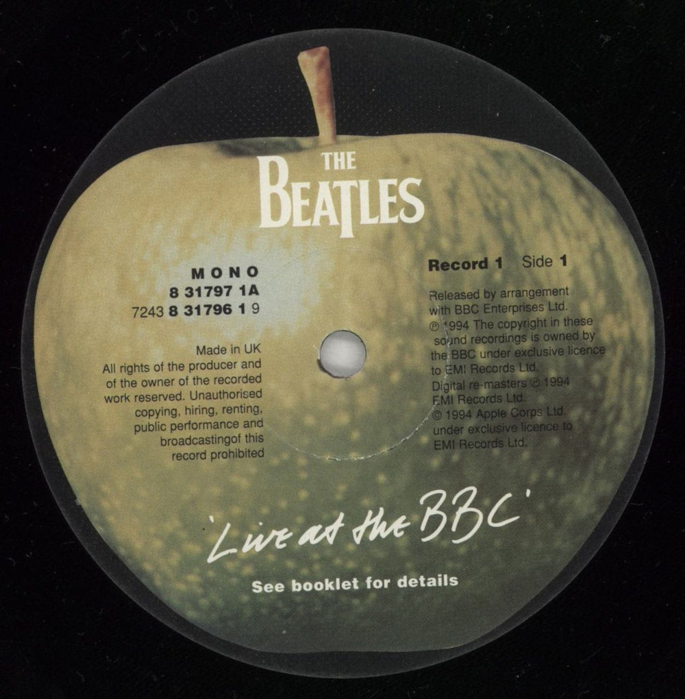 The Beatles Live At The BBC - EX - Card Insert UK 2-LP vinyl record set (Double LP Album) BTL2LLI874799