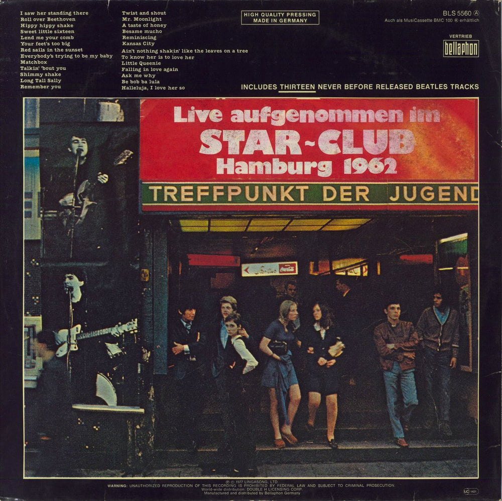 The Beatles Live! At The Star-Club - Stickered German 2-LP vinyl record set (Double LP Album)