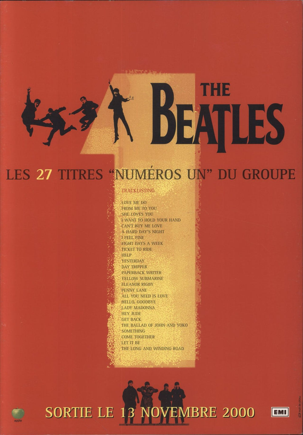 The Beatles Numeros Un French Promo handbill