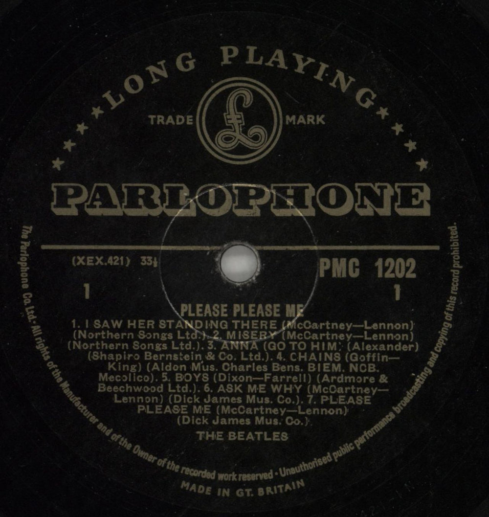 The Beatles Please Please Me - 1st/2nd Transitional Pressing UK vinyl LP album (LP record) BTLLPPL868928