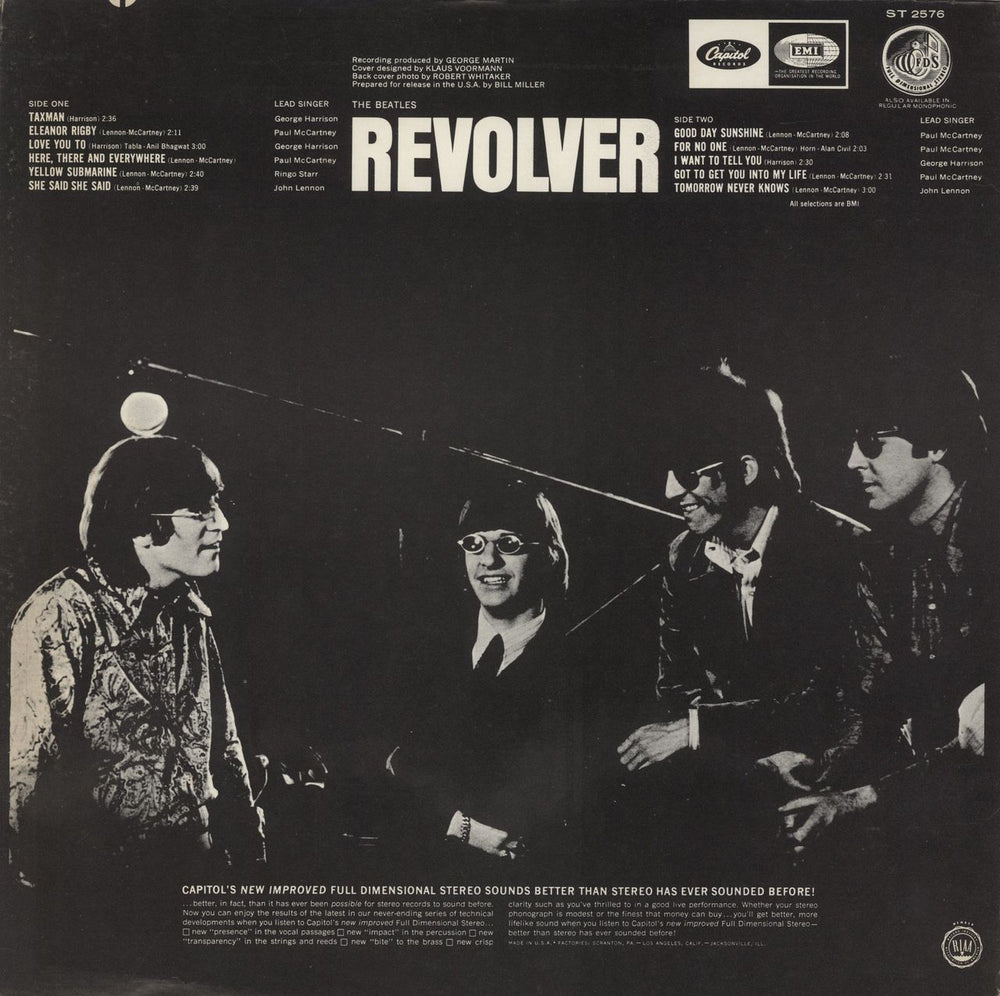 The Beatles Revolver - 2nd - EX US vinyl LP album (LP record)