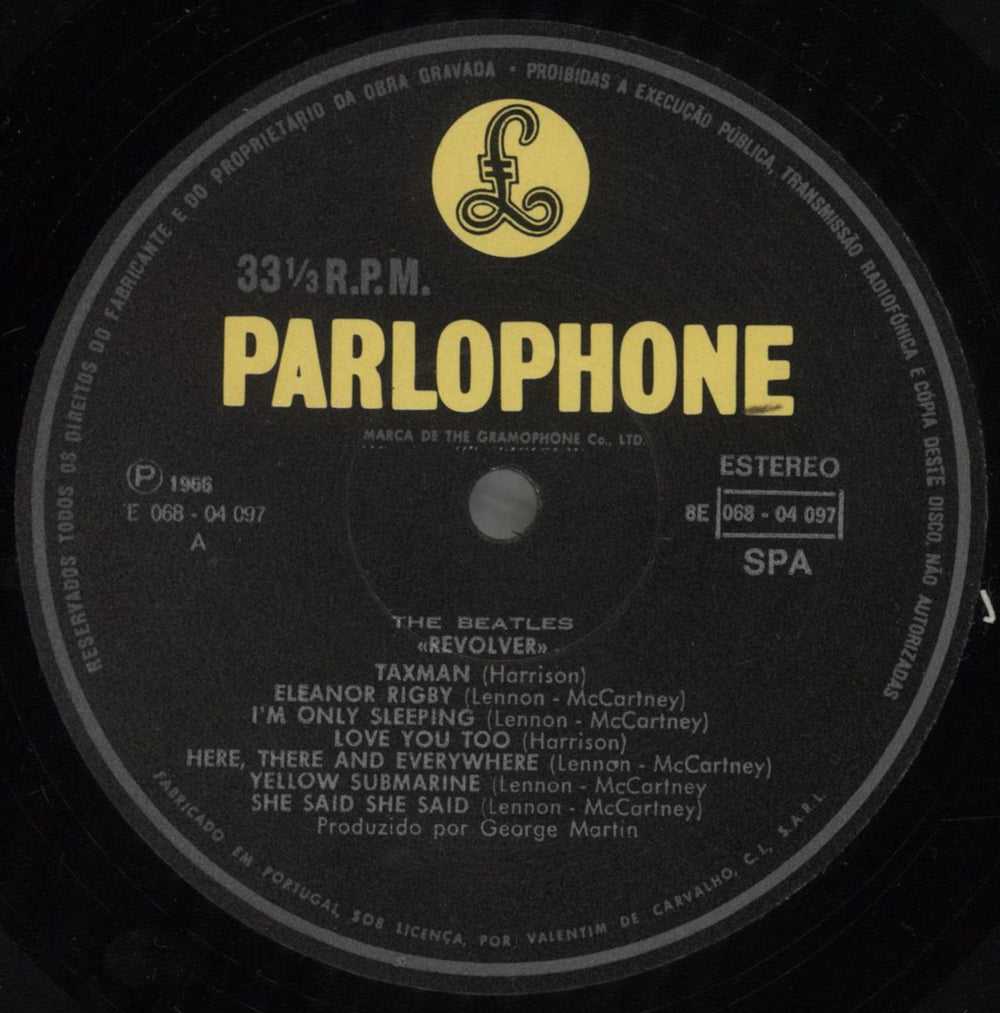 The Beatles Revolver Portugese vinyl LP album (LP record) BTLLPRE857004
