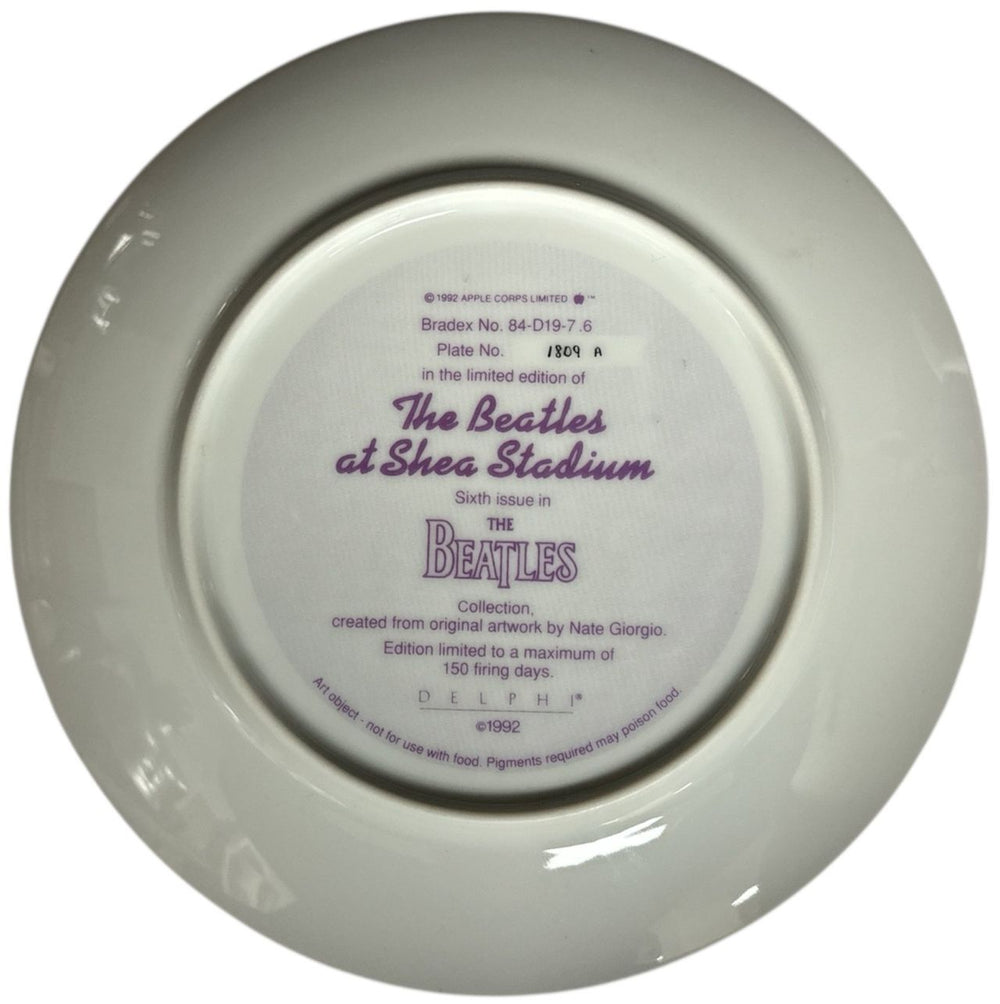 The Beatles Shea Stadium Plate UK memorabilia BTLMMSH879688