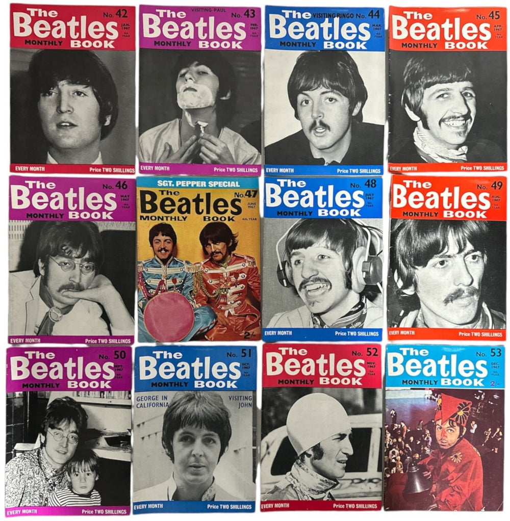 The Beatles The Beatles Book - 1967 - 12 Issues UK magazine TBB 1967