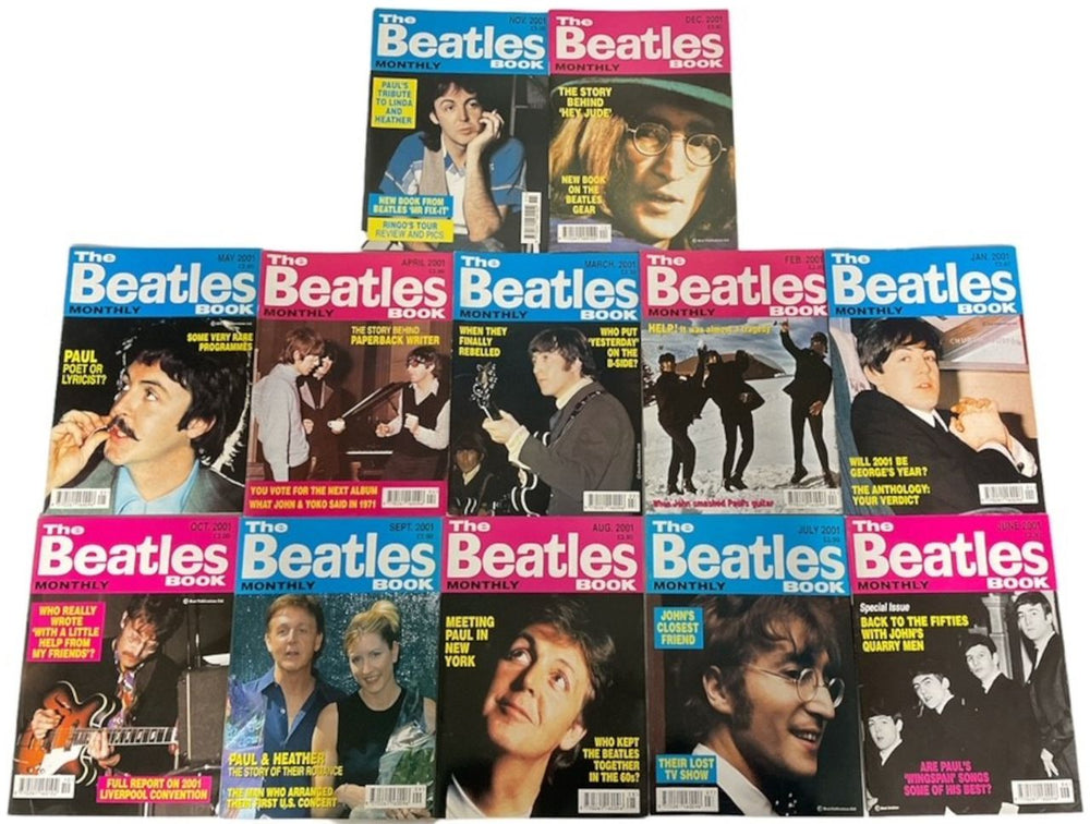 The Beatles The Beatles Book - 2001 - 12 Issues UK magazine TBB 2001