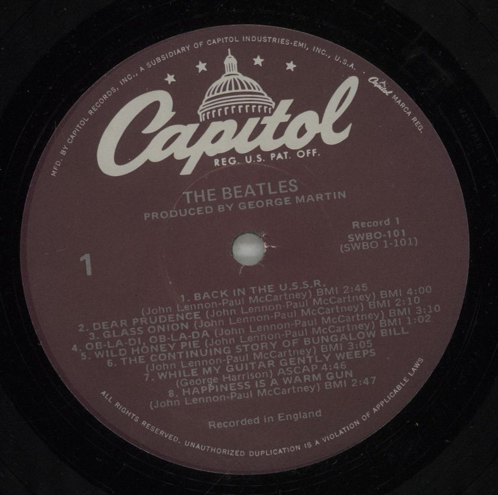 The Beatles The Beatles [White Album] - Purple Label US 2-LP vinyl record set (Double LP Album) BTL2LTH307927