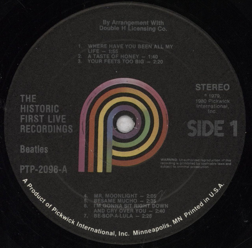 The Beatles The Historic First Live Recordings Canadian 2-LP vinyl record set (Double LP Album) BTL2LTH308986