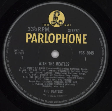 The Beatles With The Beatles - 4th - EX UK vinyl LP album (LP record) BTLLPWI502068