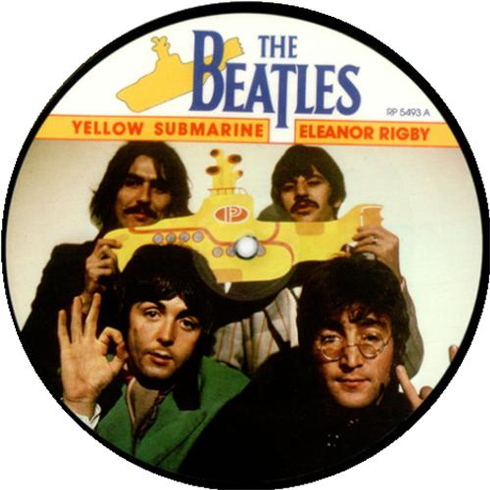 The Beatles Yellow Submarine UK 7" vinyl picture disc (7 inch picture disc single) RP5493