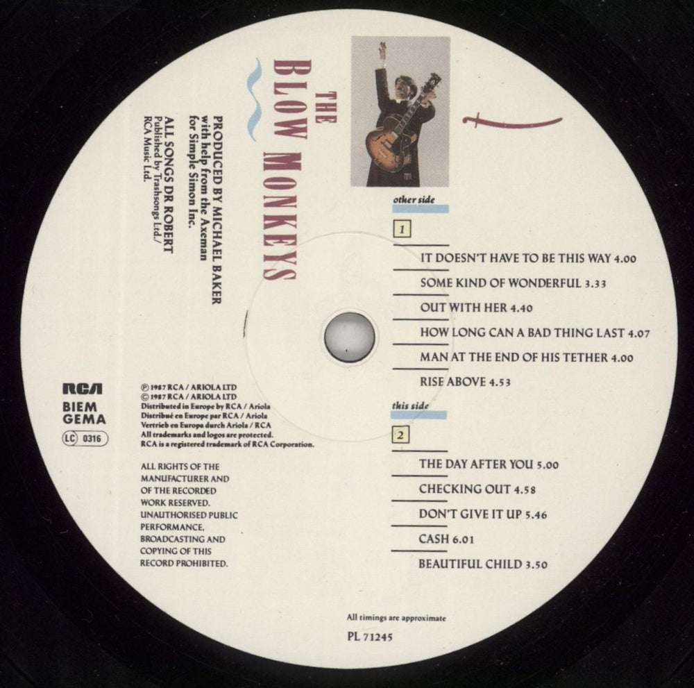 The Blow Monkeys She Was Only A Grocer's Daughter UK vinyl LP album (LP record) BLMLPSH102847