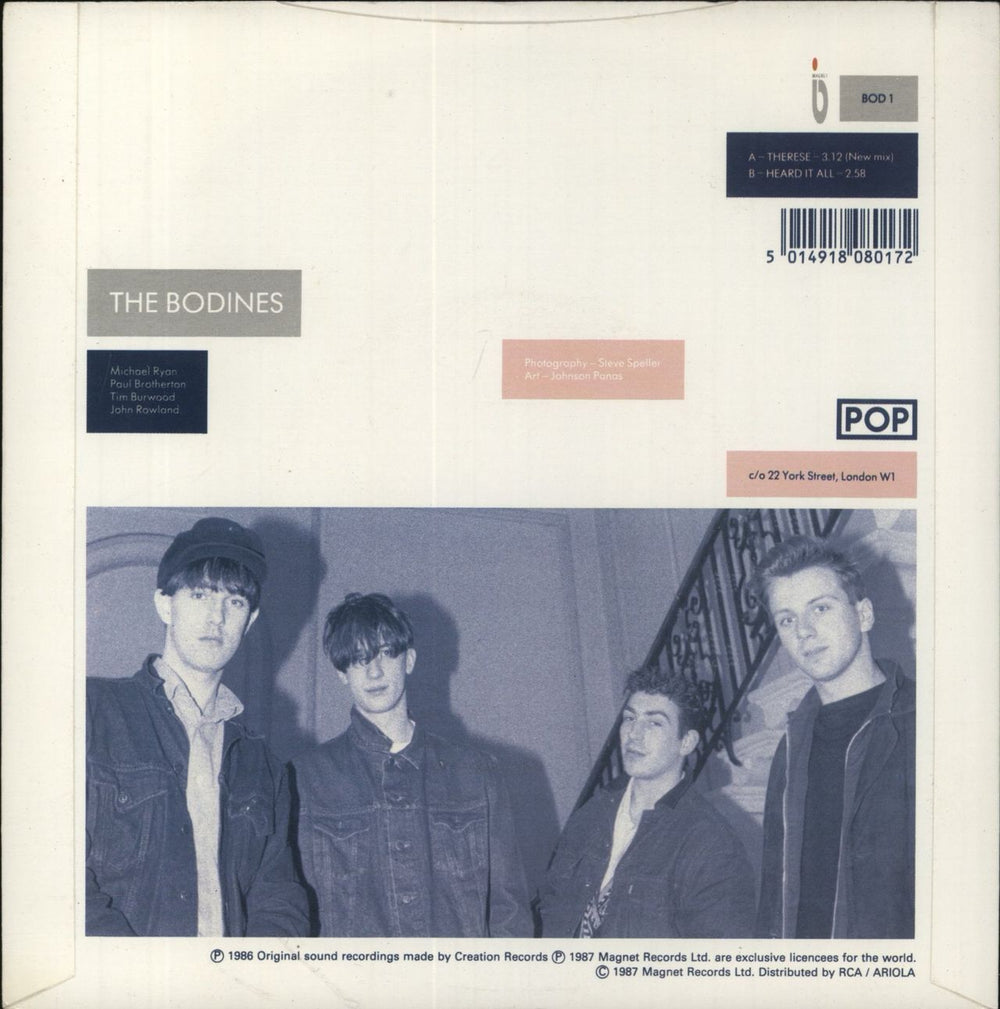 The Bodines Therese UK 7" vinyl single (7 inch record / 45) 5014918080172
