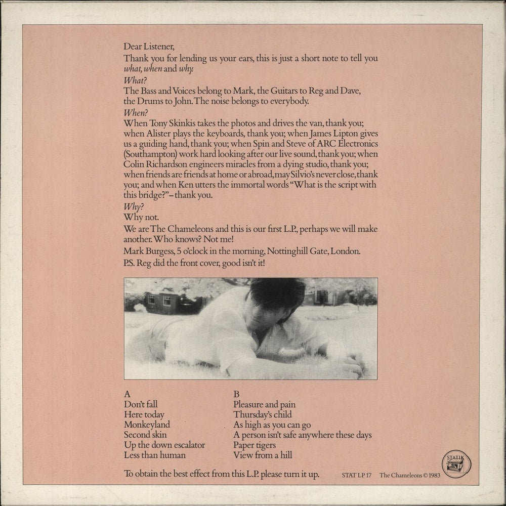 The Chameleons Script Of The Bridge - 2nd - smooth p/s UK vinyl LP album (LP record)