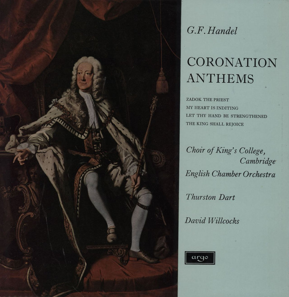The Choir Of King's College, Cambridge G.F. Handel: Coronation Anthems - 2nd UK vinyl LP album (LP record) ZRG5369