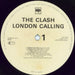 The Clash London Calling + Lyric Inserts - VG UK 2-LP vinyl record set (Double LP Album) CSH2LLO768157