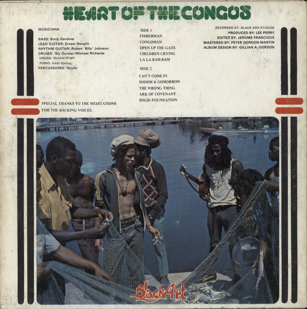 The Congos Heart Of The Congos - Green & White Label Jamaican vinyl LP album (LP record)
