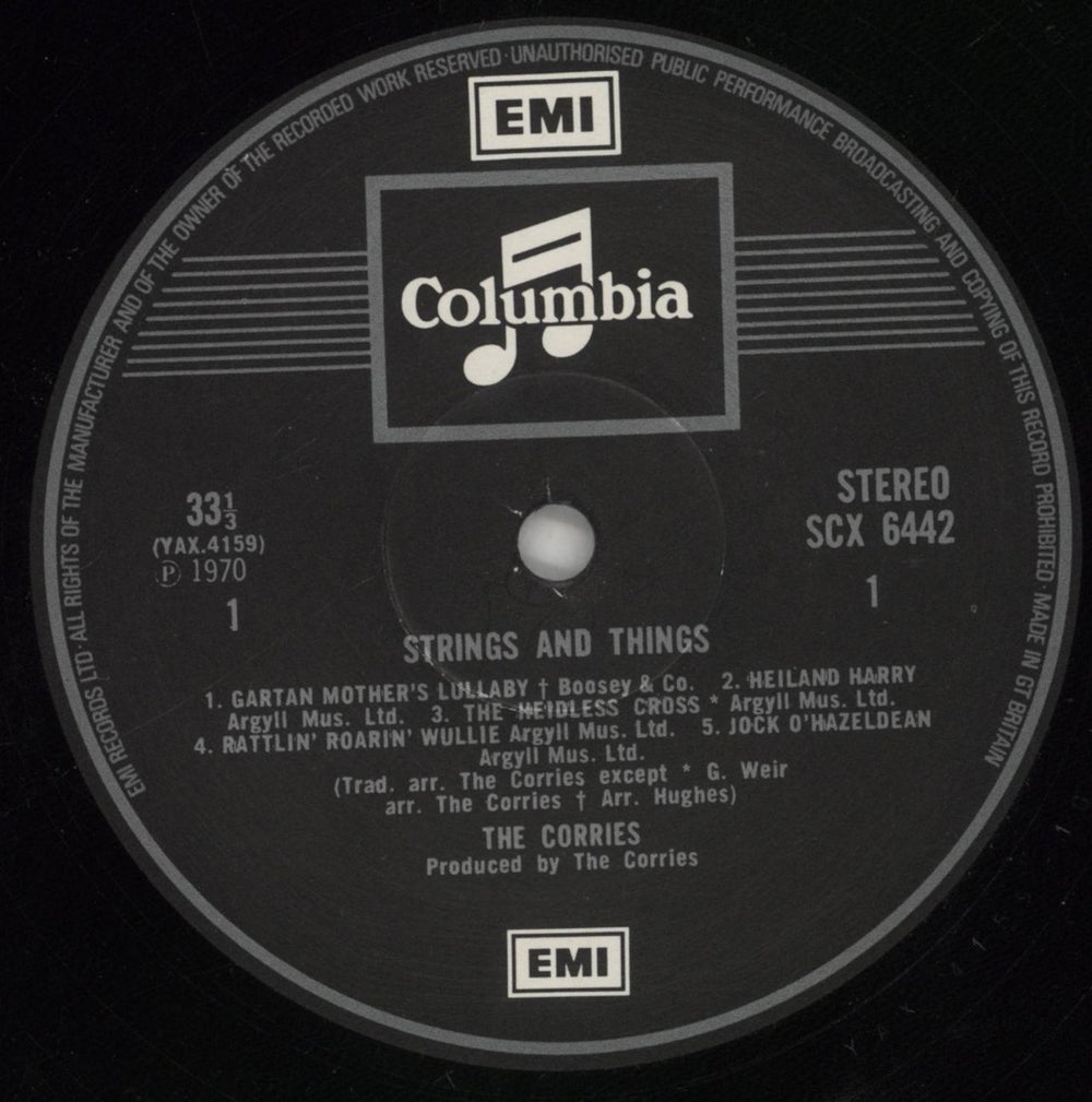 The Corries Strings And Things UK vinyl LP album (LP record) T4YLPST602573