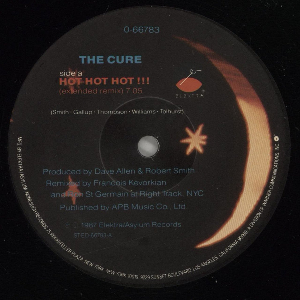 The Cure Hot Hot Hot !!! (Extended Remix) - VG+ US 12" vinyl single (12 inch record / Maxi-single) CUR12HO880819