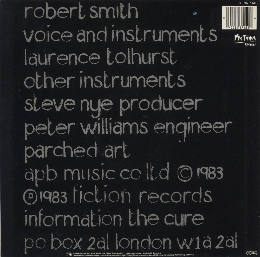 The Cure The Upstairs Room German 12" vinyl single (12 inch record / Maxi-single) 042281371516