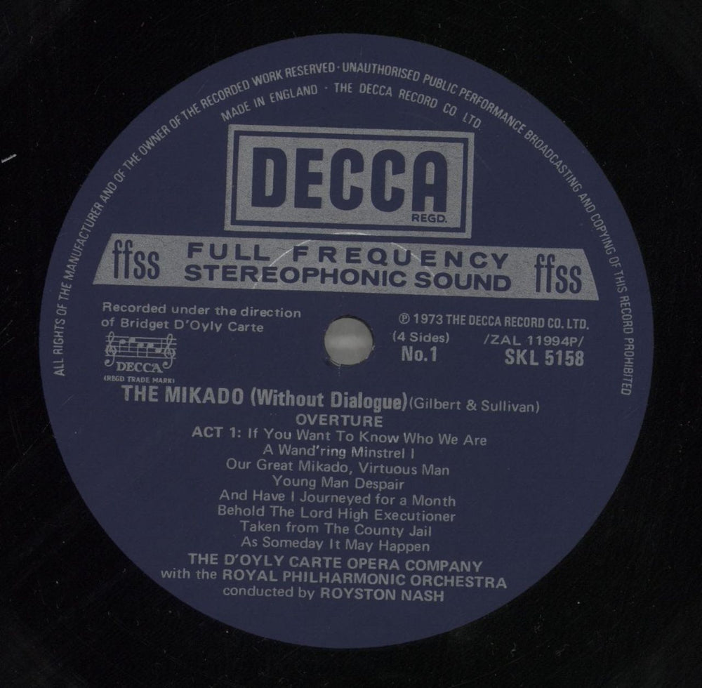 The D'Oyly Carte Opera Company The Mikado (Without Dialogue) UK 2-LP vinyl record set (Double LP Album) 2EP2LTH531845