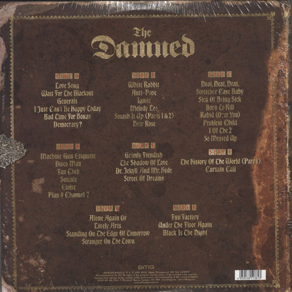 The Damned Black Is The Night (The Definitive Anthology) - Gold Vinyl - Sealed UK 4-LP vinyl album record set 4050538513813