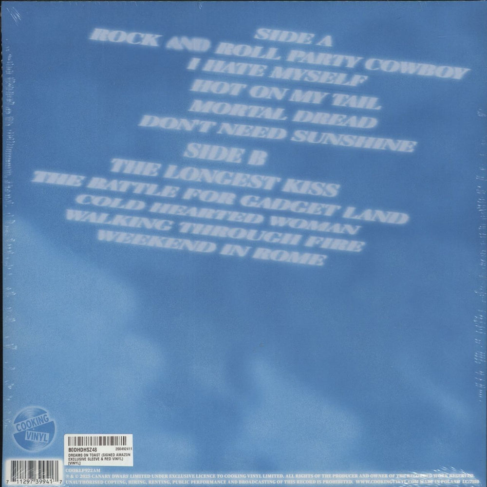 The Darkness Dreams On Toast - Red Vinyl + Fully Autographed - Sealed UK vinyl LP album (LP record) 711297399417