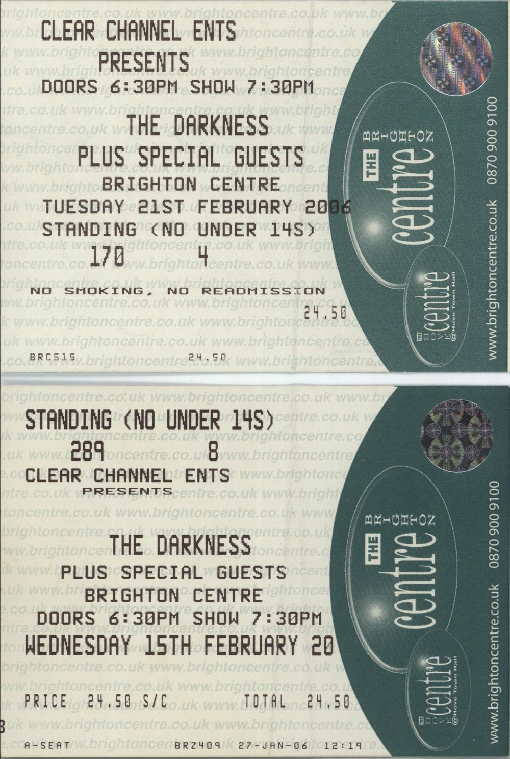 The Darkness One Way Ticket To Hell... And Back + Ticket Stub UK tour programme D/KTRON872371