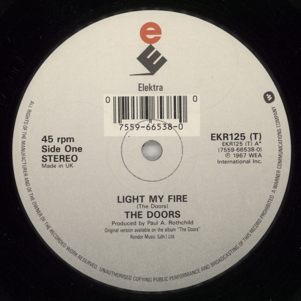 The Doors Light My Fire UK 12" vinyl single (12 inch record / Maxi-single) DOR12LI863952
