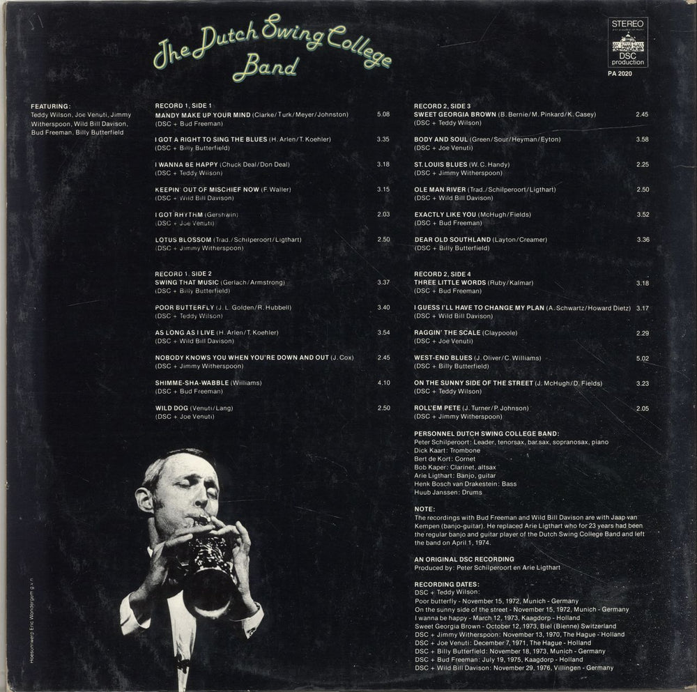 The Dutch Swing College Band With Famous American Guests Dutch 2-LP vinyl record set (Double LP Album)