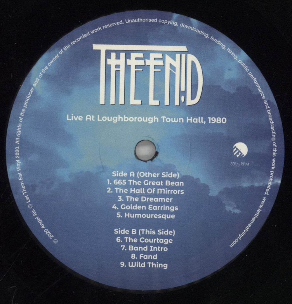The Enid Live at Loughborough Hall, 1980 UK vinyl LP album (LP record) EIDLPLI861694