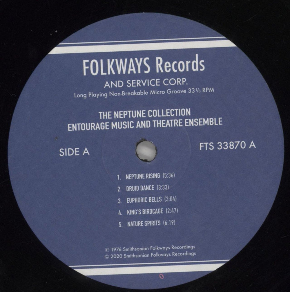 The Entourage Music & Theatre Ensemble The Neptune Collection US vinyl LP album (LP record) 8QFLPTH858183