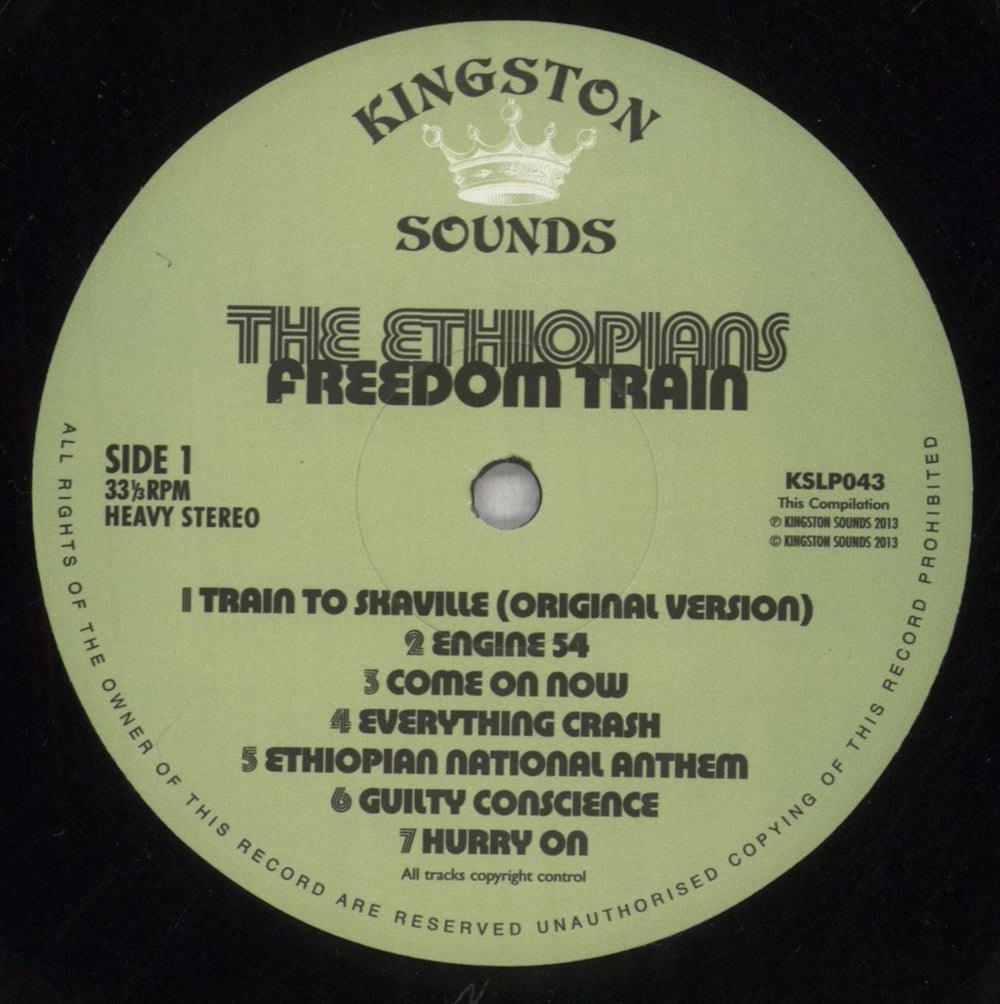 The Ethiopians Freedom Train - 180gm UK vinyl LP album (LP record) AU5LPFR843182
