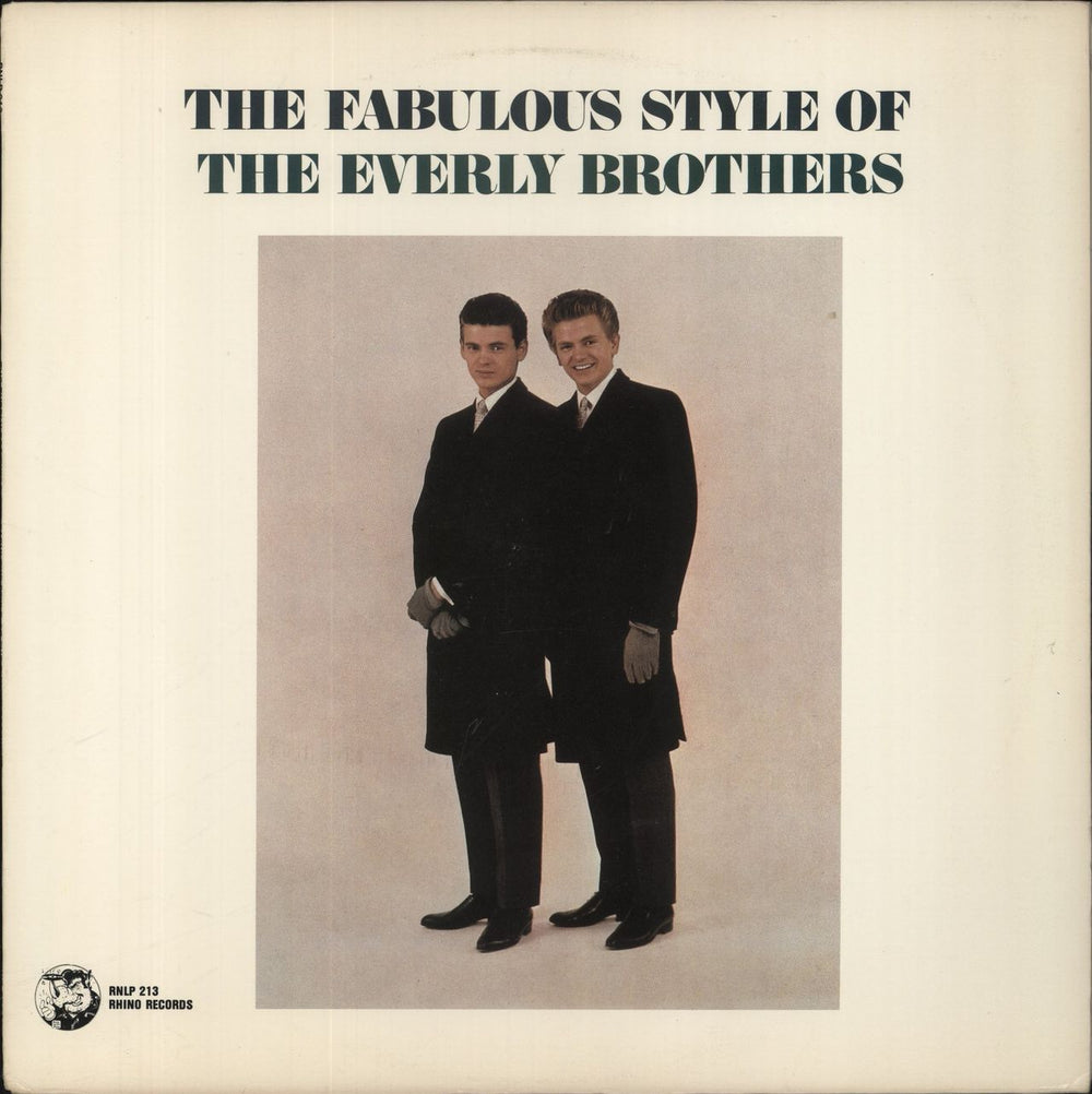 The Everly Brothers The Fabulous Style Of The Everly Brothers US vinyl LP album (LP record) RNLP213
