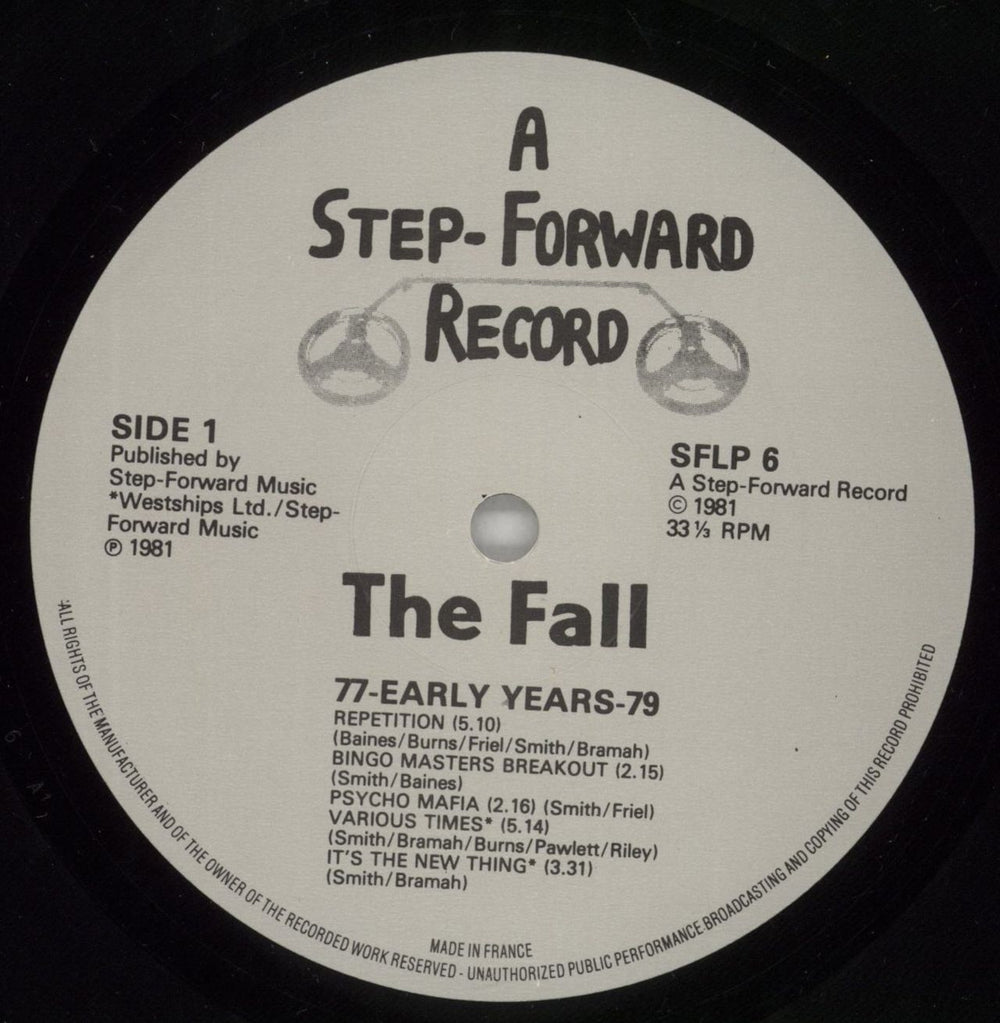The Fall 77-Early Years-79 UK vinyl LP album (LP record) FLLLPEA864099