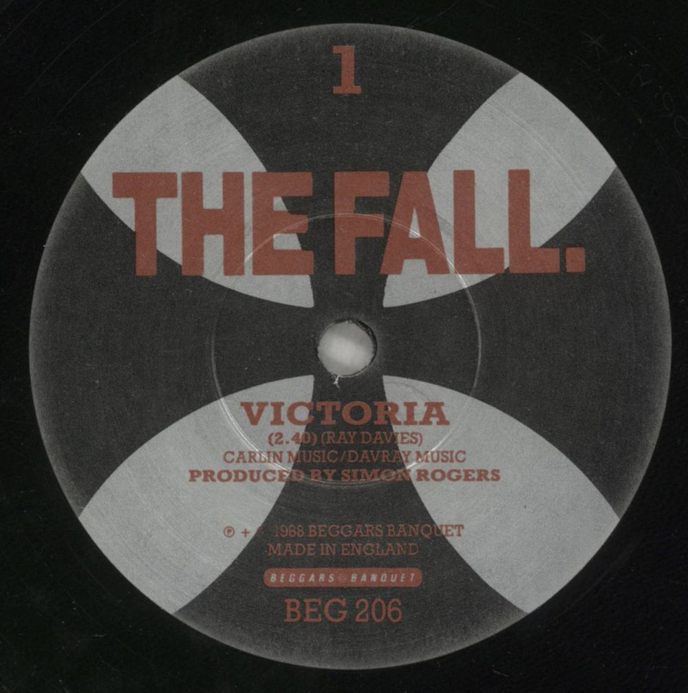 The Fall Victoria UK 7" vinyl single (7 inch record / 45) FLL07VI182479