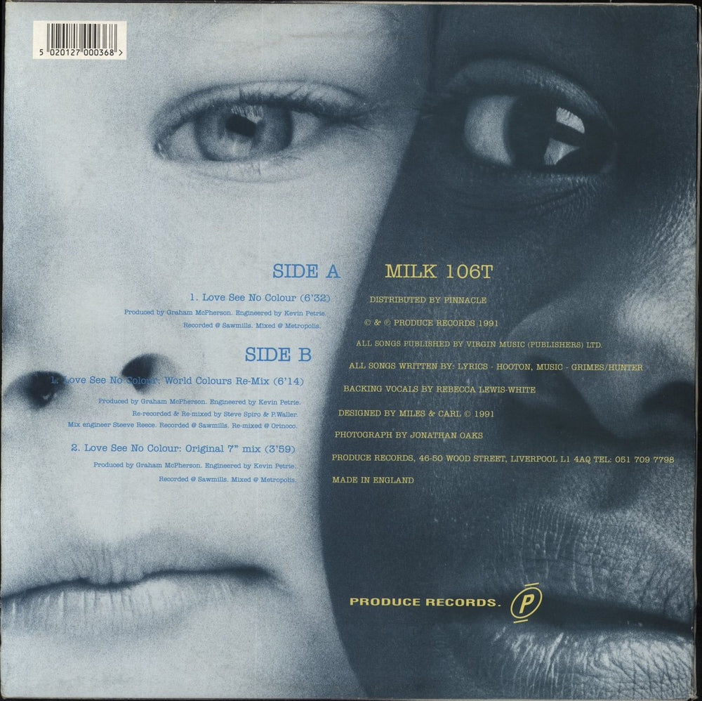 The Farm Love See No Colour - Double Pack UK 12" vinyl single (12 inch record / Maxi-single) 5020127000368