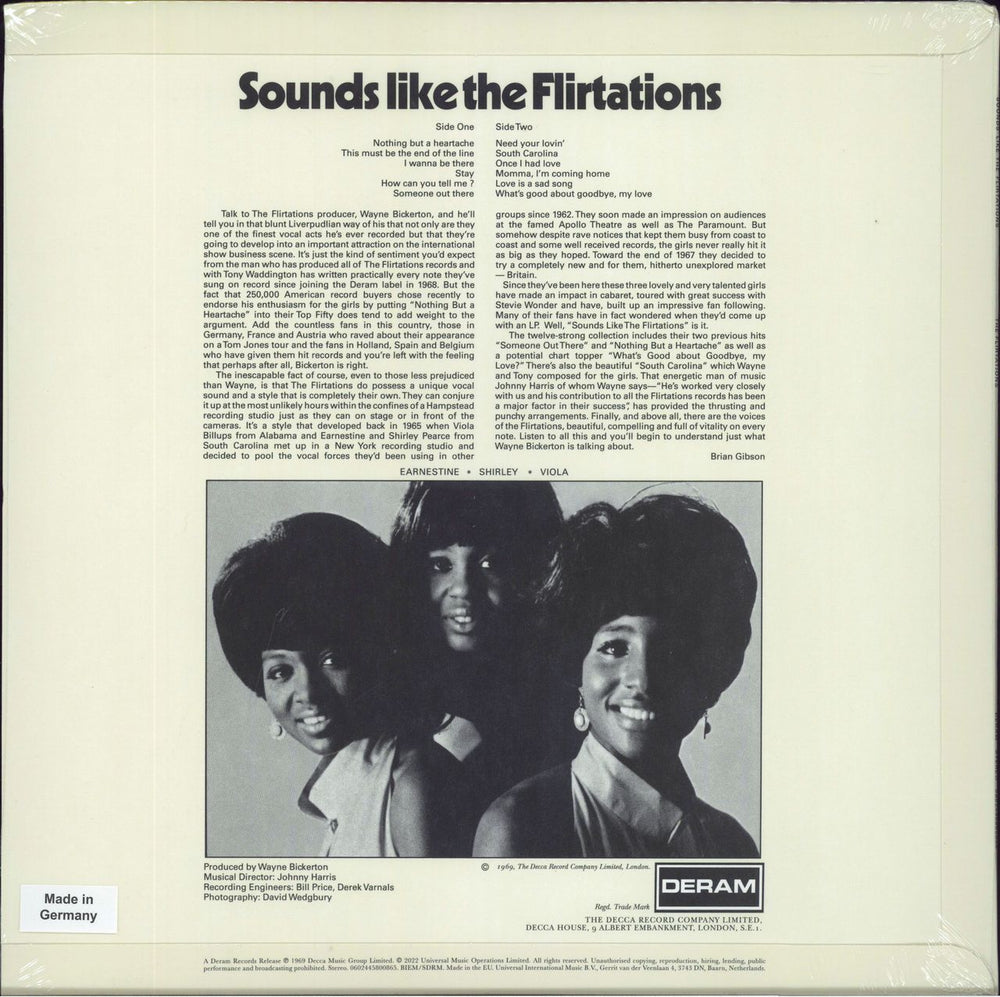 The Flirtations Sounds Like The Flirtations: Remastered - 180 Gram - Sealed UK vinyl LP album (LP record) 602445800865