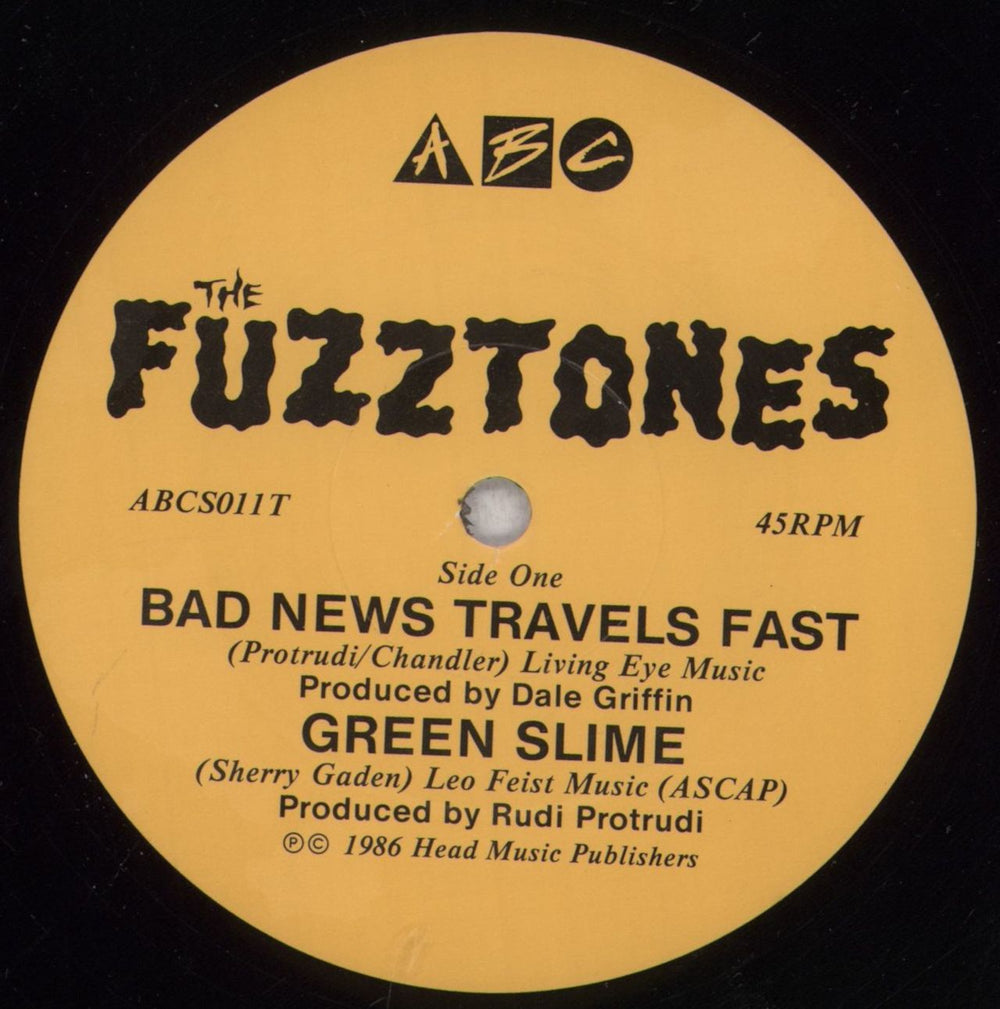 The Fuzztones Bad News Travels Fast UK 12" vinyl single (12 inch record / Maxi-single) FZZ12BA840091