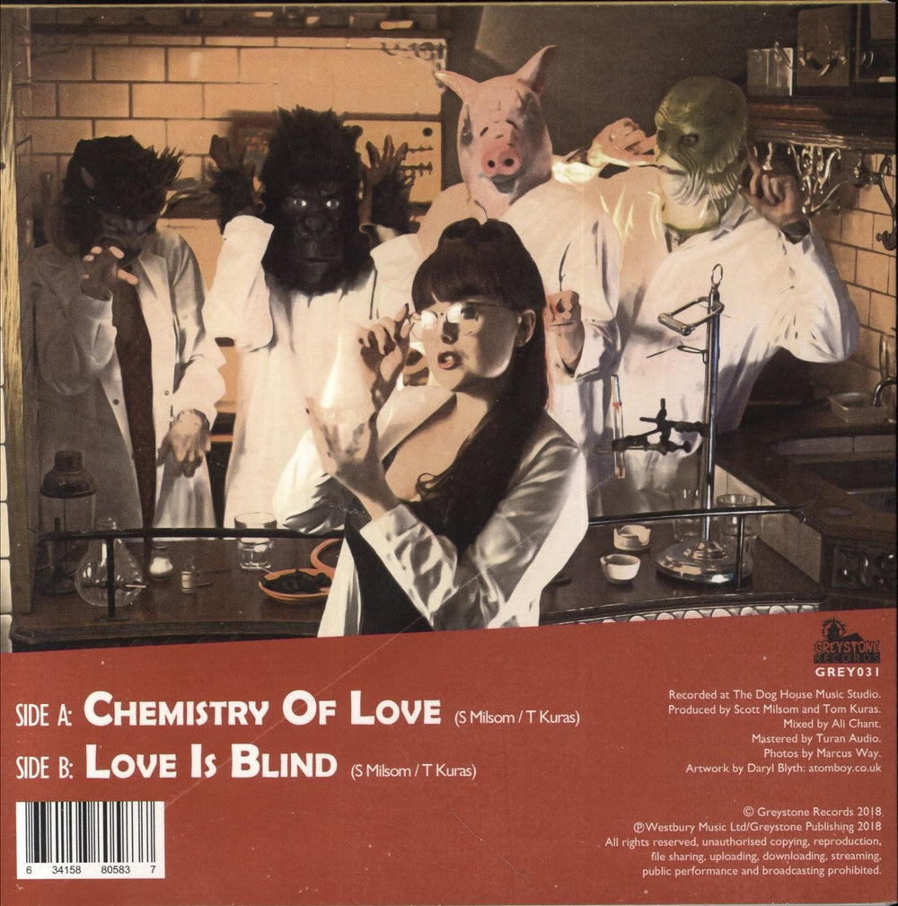 The Hawkmen Chemistry Of Love UK 7" vinyl single (7 inch record / 45) 634158805837