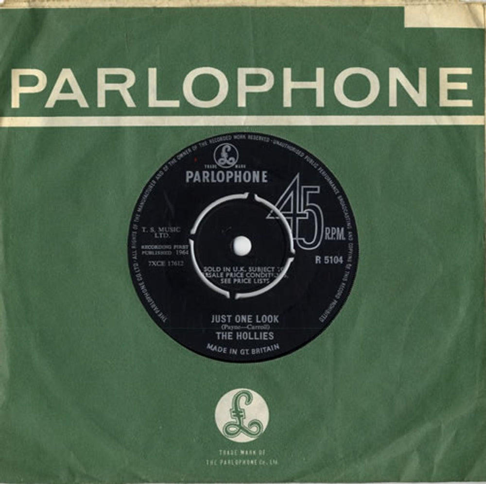 The Hollies Just One Look UK 7" vinyl single (7 inch record / 45) R5104